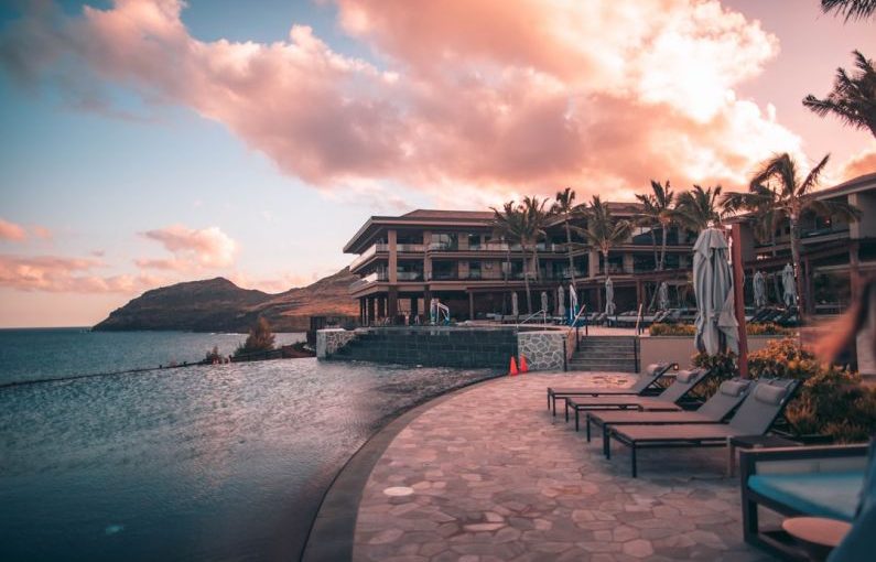 Luxury Hotel - building with infinity pool