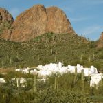 Golf Resort - aerial photography of rock mountain