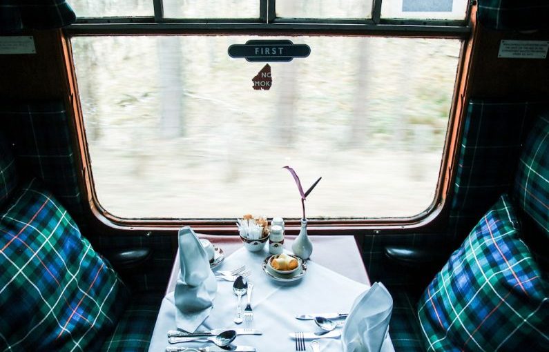 Luxury Train - fine dining inside train