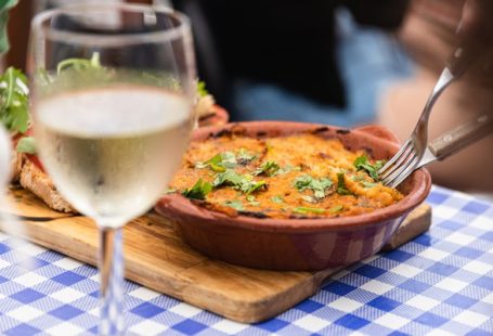 Historic Food - a pizza with a fork and knife