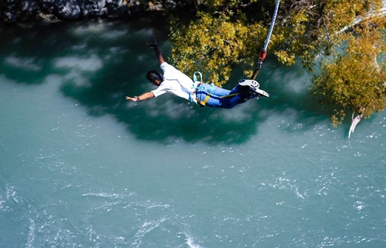 Bungee Jumping - man bungee jumping