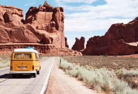 Travel Homesickness - yellow Volkswagen van on road